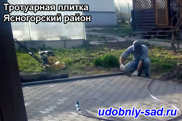 Тротуарная плитка Ясногорский район: примеры укладки