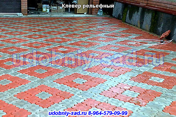 Производство тротуарной плитки Клевер рельефный в Ступино