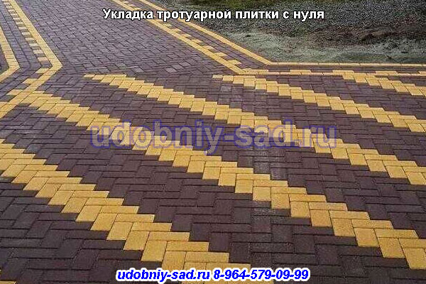Укладка тротуарной плитки с нуля